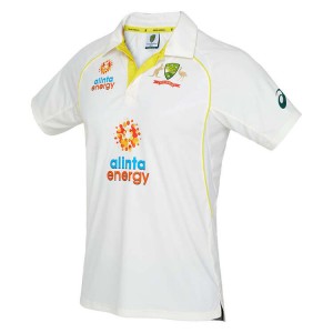 MEN’S MESH TEST CRICKET TEE – WHITE/ROYAL