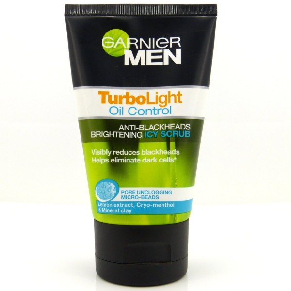 GARNIER MEN TURBOLIGHT ANTI-BLACKHEADS BRIGHTENINIG LCY SCRUB