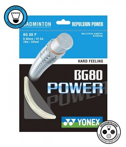 YONEX BG80 POWER BADMINTON STRING WHITE