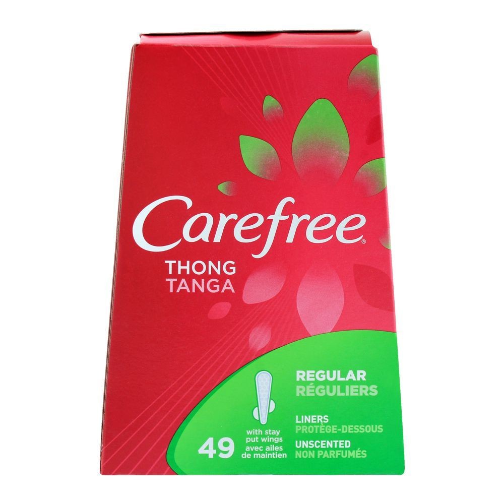 CARE FREE THONG TANGA LINERS REGULAR UNSCENTED