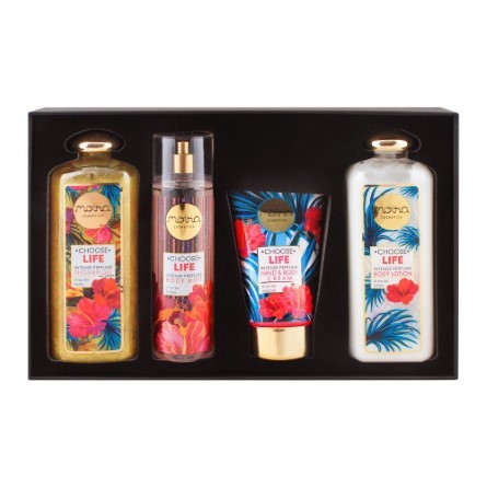 MOIRA COSMETICS GIFT SET CHOOSE LIFE SHOWER GEL+BODY MIST+CREAM+LOTION