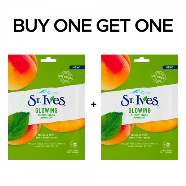 ST. IVES GLOWING SHEET MASK APRICOT BUY 1 GET 1 FREE