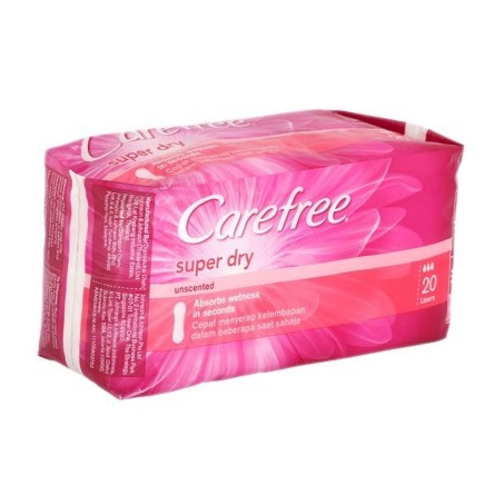 CARE FREE LINERS SUPER DRY LONG UNSCENTED