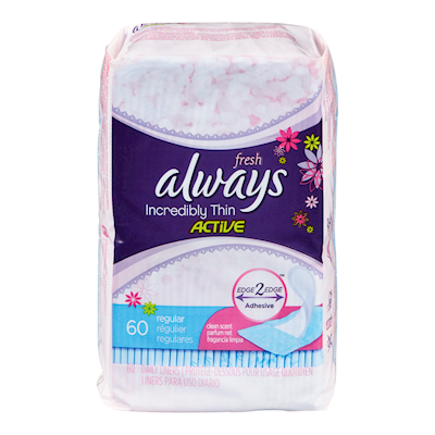 ALWAYS DAILIES PANTY LINER REGULAR THIN CLEAN SCENT