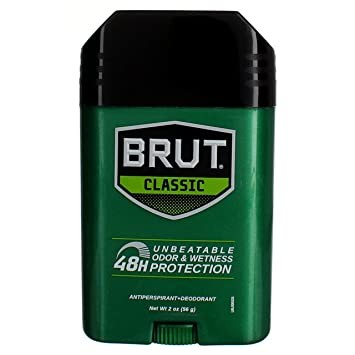 BRUT CLASSIC DEODORANT OVAL SOLID POWERFUL ODOR PROTECTION 2.25OZ/63G