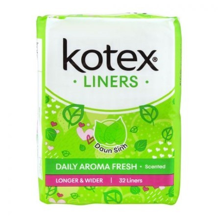 KOTEX LINERS DAILY FRESH SCENTED LONGER & WIDER ALOE VERA