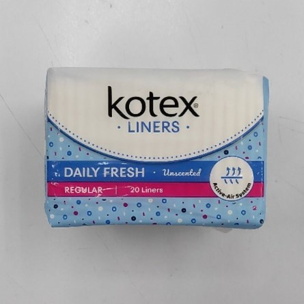 KOTEX LINERS DAILY FRESH UNSCENTED REGULAR